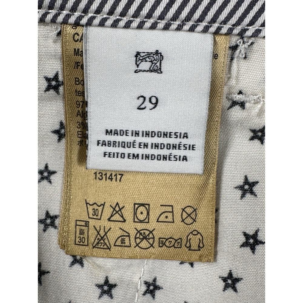Scotch & Soda Maison Scotch Size 29 Grey/White Striped Bermuda Shorts - Picture 14 of 16